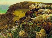 William Holman Hunt On English Coasts. oil painting on canvas